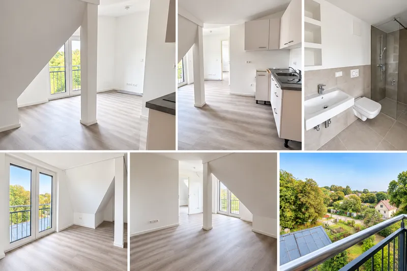 GANZ OBEN. GANZ GEMÜTLICH. 2 Zimmer mit Weitblick über die Gärten — photo 1
